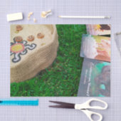 神秘的なメッセージ：草の上のタロットとアラクル 薄葉紙 (クラフト)