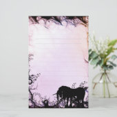 神秘的なユニコーンとライン(神秘的) 便箋 (スタンド正面)