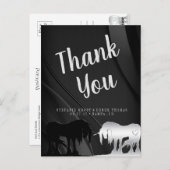 神秘的なユニコーンの感謝 (ブラック スワール) ポストカード (正面/裏面)