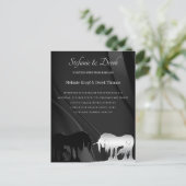 神秘的なユニコーンの結婚式招待状 ポストカード (スタンド正面)