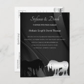 神秘的なユニコーンの結婚式招待状 ポストカード (正面/裏面)