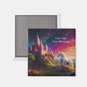 神秘的なユニコーン宇宙夢 – 穏やかな威厳 マグネット (正面/裏面)