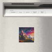 神秘的なユニコーン宇宙夢 – 穏やかな威厳 マグネット (インサイチュ (食洗機))