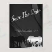 神秘的なユニコーン日付を保存（黒い渦巻き） ポストカード (正面)