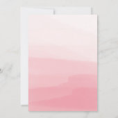 神秘的なユニコーン | ピンクの花の少女 赤ちゃん スプリンクル 招待状 (裏面)