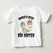 神秘的なユニコーン 世界で一番の姉 | BLCKTXT ベビーTシャツ (正面)