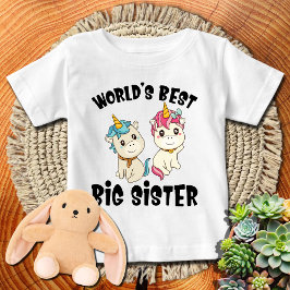 神秘的なユニコーン 世界で一番の姉 | BLCKTXT ベビーTシャツ