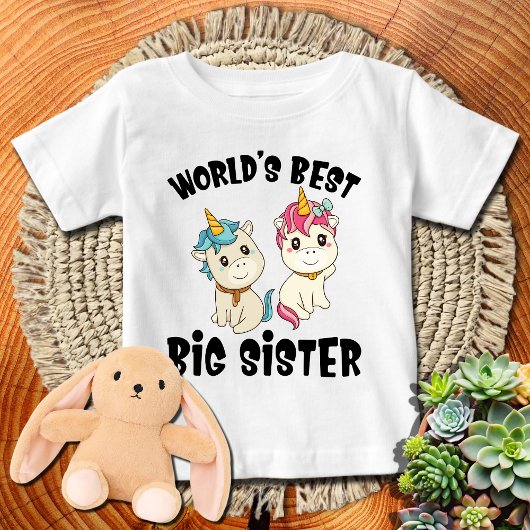 神秘的なユニコーン 世界で一番の姉 | BLCKTXT ベビーTシャツ