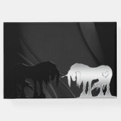 神秘的なユニコーン(黒い渦巻き) ゲストブック (裏面)