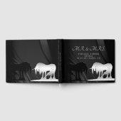 神秘的なユニコーン(黒い渦巻き) ゲストブック (全面)