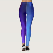 神秘的なライトグリーン抽象デザインアート レギンス (裏面)