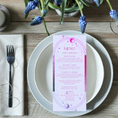 神秘的なラベンダーピンクサンムーン天文学結婚の メニュー