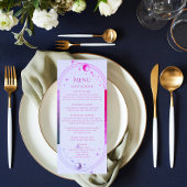 神秘的なラベンダーピンクサンムーン天文学結婚の メニュー