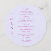 神秘的なラベンダーピンクサンムーン宇宙結婚ズ メニュー (正面)