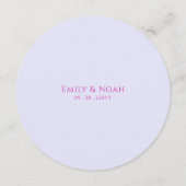 神秘的なラベンダーピンクサンムーン宇宙結婚ズ メニュー (裏面)