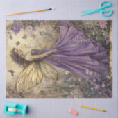 神秘的なラベンダーフェアリーシリーズデザイン#10 薄葉紙 (クラフト)