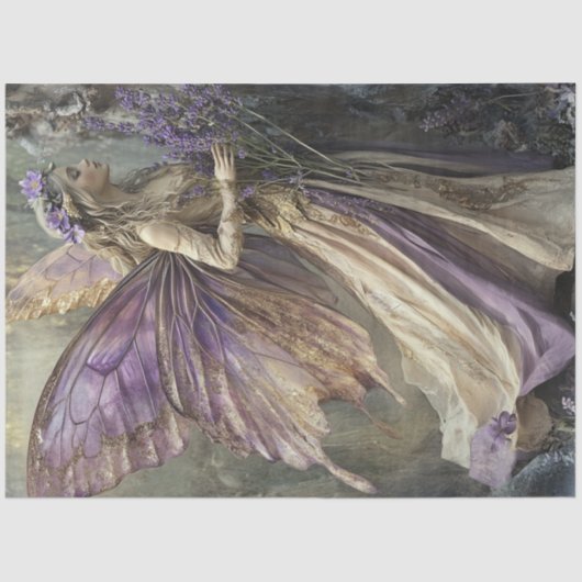 神秘的なラベンダーフェアリーシリーズデザイン#4 薄葉紙 (正面)
