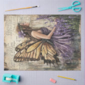 神秘的なラベンダーフェアリーシリーズデザイン#8 薄葉紙 (クラフト)