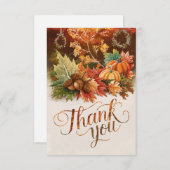 神秘的なリトルオータム秋 サンキューカード (正面/裏面)