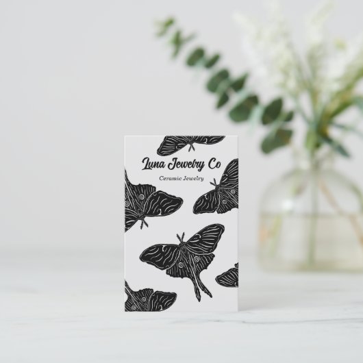 神秘的なルナモスビ空白のジネスカード 名刺 (スタンド正面)