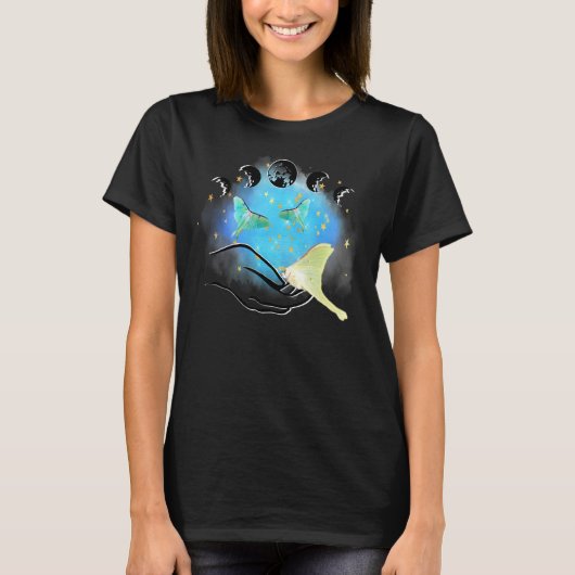 神秘的なルナモス月神秘主義心霊ゴス天体 Tシャツ (正面)