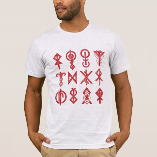 神秘的なルーン文字シンボル Tシャツ