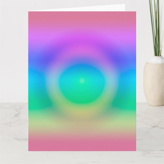 神秘的なレインボーグラデーションアイ カード (正面)