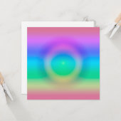 神秘的なレインボーグラデーションアイ カード (正面/裏面インサイチュ)