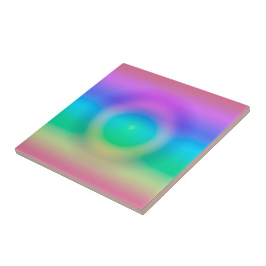 神秘的なレインボーグラデーションアイ タイル (側面)