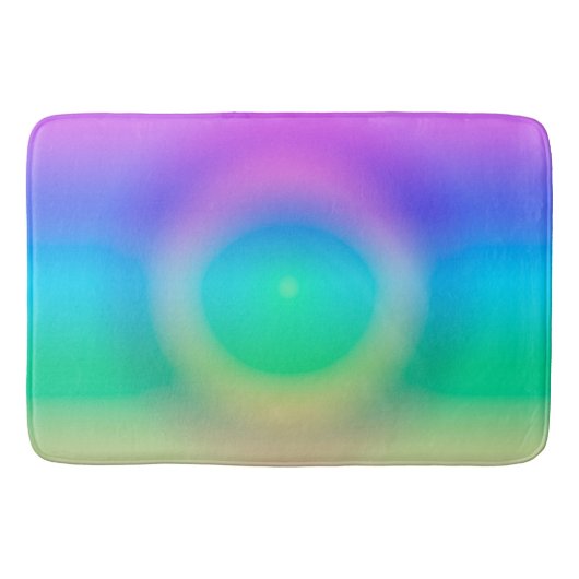 神秘的なレインボーグラデーションアイ バスマット (正面)