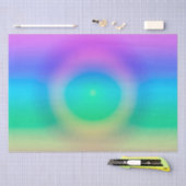 神秘的なレインボーグラデーションアイ 薄葉紙 (クラフト)