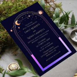 神秘的なレインボーサンスタームーン天文学宇宙 招待状