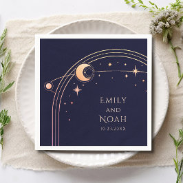 神秘的なレインボーサンムーン天文学宇宙 スタンダードカクテルナプキン