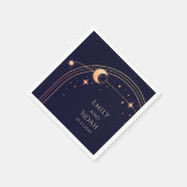 神秘的なレインボーサンムーン天文学宇宙 スタンダードカクテルナプキン (角)