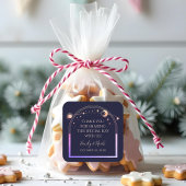 神秘的なレインボーネイビーブルーサンムーンスターズ結婚ズ スクエアシール