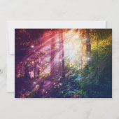 神秘的なレインボーフォレストウッドランド芸術的 ノートカード (正面)