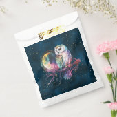 神秘的なレインボーフクロウと満月の天空 フェイバーバッグ (封をした状態)