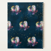 神秘的なレインボーフクロウと満月の天空 プランナー手帳 (裏面)