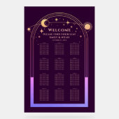 神秘的なレインボープラムサンムーンスターズ結婚ズ アクリルサイン (正面)