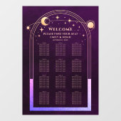 神秘的なレインボープラムサンムーンスターズ結婚ズ ウィンドウサイン (シート)