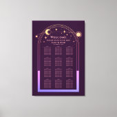 神秘的なレインボープラムサンムーンスターズ結婚ズ キャンバスプリント (正面)