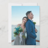 神秘的なレインボー深いプラムサンムーンスター宇宙 セーブザデート (裏面)