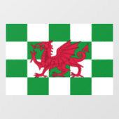 神秘的なレッドケルトのドラゴン国旗 ウィンドウサイン (シート)