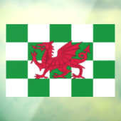 神秘的なレッドケルトのドラゴン国旗 ウィンドウサイン (シート3)