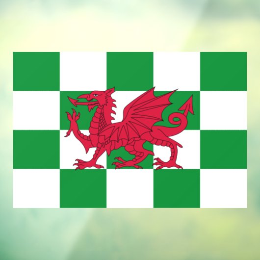 神秘的なレッドケルトのドラゴン国旗 ウィンドウサイン (シート3)