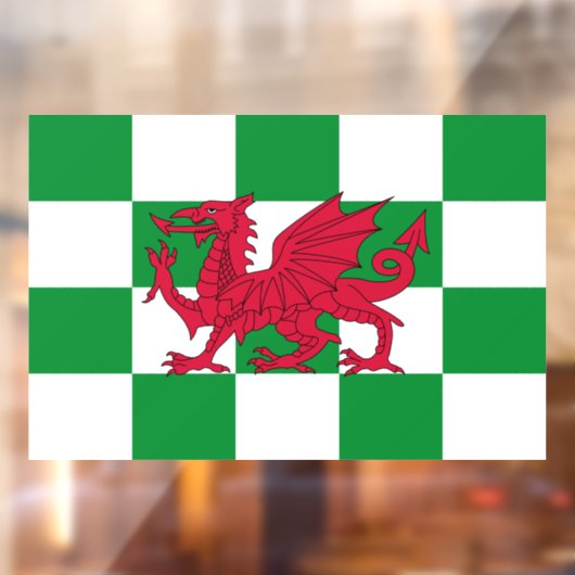 神秘的なレッドケルトのドラゴン国旗 ウィンドウサイン (シート2)