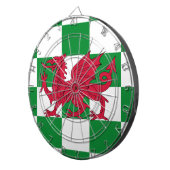 神秘的なレッドケルトのドラゴン国旗 ダーツボード (正面右)