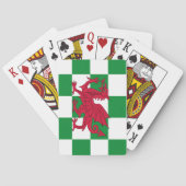 神秘的なレッドケルトのドラゴン国旗 トランプ (裏面)