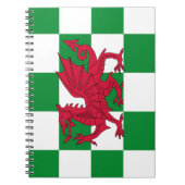 神秘的なレッドケルトのドラゴン国旗 ノートブック (正面)