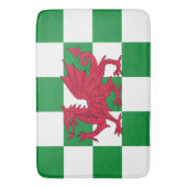 神秘的なレッドケルトのドラゴン国旗 バスマット (正面縦)